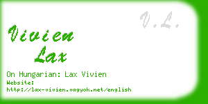 vivien lax business card